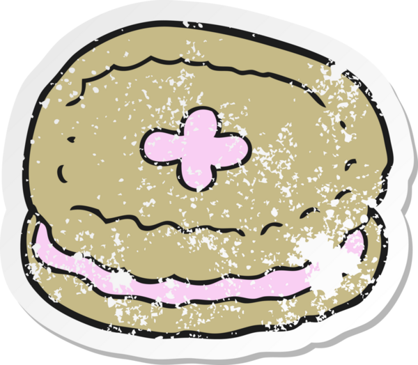 Bir insan tarafından çizilmiş karikatür bisküvisi.