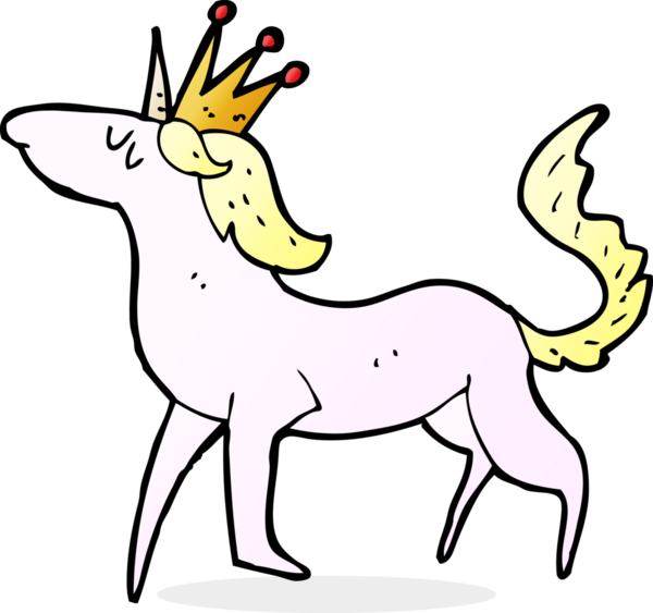 Bir insan tarafından çizilmiş tek boynuzlu at çizgi filmi.