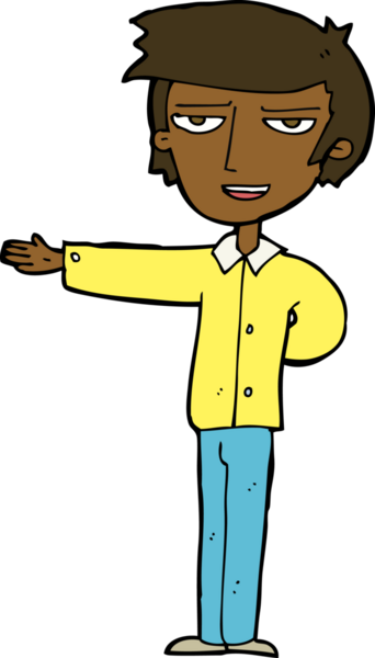 Çizgi filmci bir insan tarafından çizilmiş.