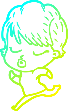 Bir insan tarafından çizilmiş gözleri olan bir karikatür kadın çizimi