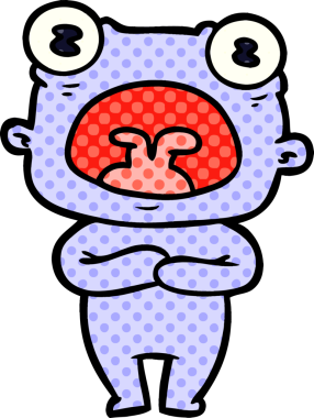 Bir insan tarafından çizilmiş garip uzaylı çizgi filmi.