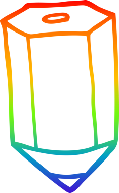 gökkuşağı gradyan çizgi çizimi bir insan tarafından çizilmiş renkli kalem