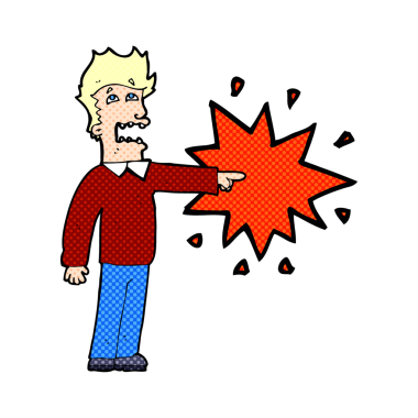 Bir insan tarafından çizilmiş çizgi filmci.