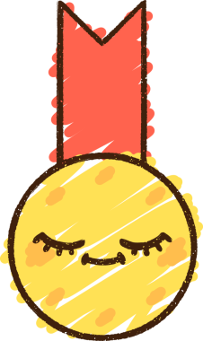 Bir insan tarafından çizilen Altın Madalya Tebeşiri