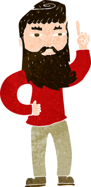 Bir insan tarafından çizilmiş bir fikri olan çizgi film adamı.