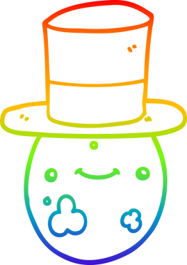 gökkuşağı gradyan çizgi çizimi bir insan tarafından çizilmiş lüks bir yumurta