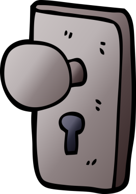 bir insan tarafından çizilmiş karikatür anahtar deliği