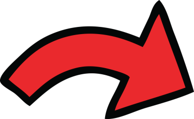 Bir insan tarafından çizilmiş yönelimli bir okun sevimli çizgi filmi