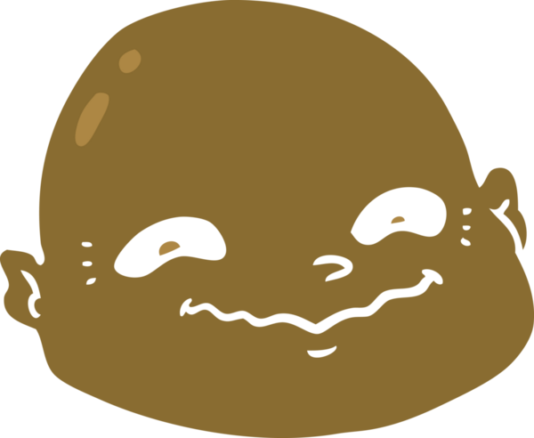 Bir insan tarafından çizilmiş düz renkli bir çizgi film.