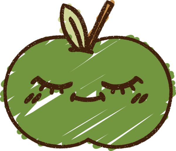 Bir insan tarafından çizilen Elma Tebeşiri