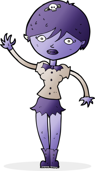 Bir insan tarafından çizilmiş vampir kız çizimi.