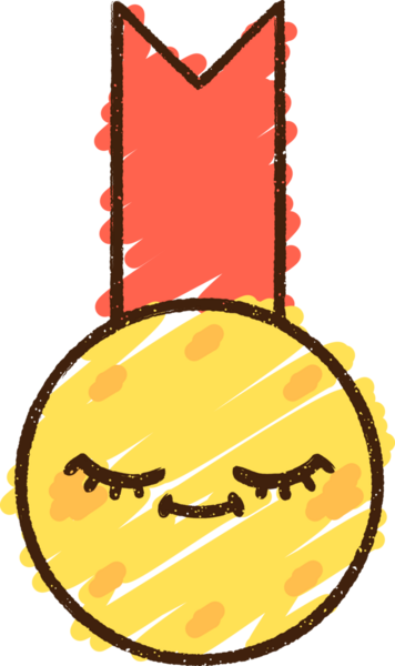 Bir insan tarafından çizilen Altın Madalya Tebeşiri