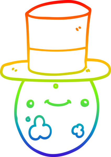 gökkuşağı gradyan çizgi çizimi bir insan tarafından çizilmiş lüks bir yumurta