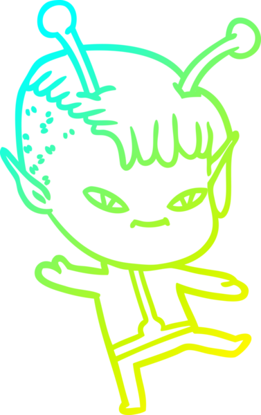 Bir insan tarafından çizilmiş, soğuk bir çizgi roman çizimi.