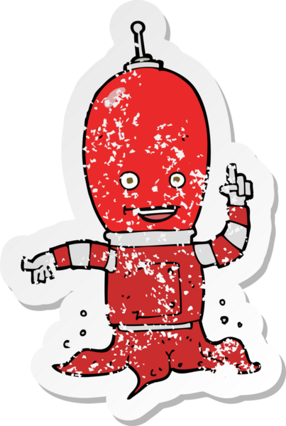 Bir insan tarafından çizilmiş uzaylı bir uzay adamının gerilimli çıkartması.