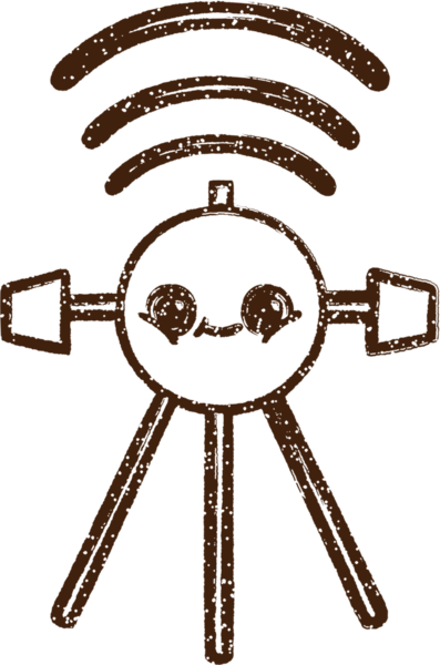 Uydu Kömürü Bir insan tarafından çizilmiş