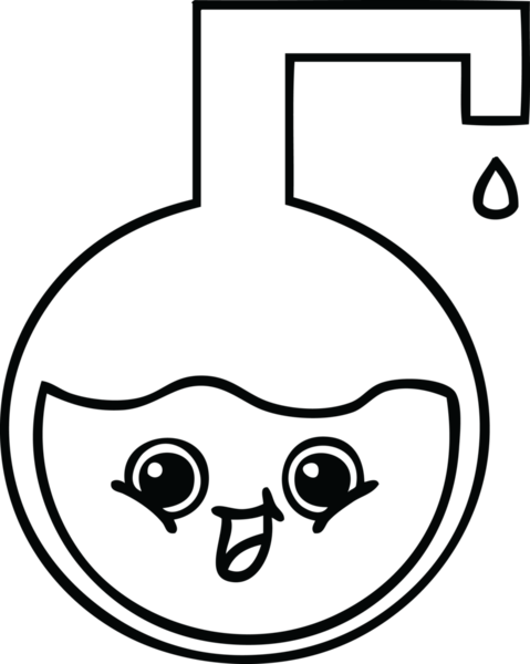 Bir insan tarafından çizilmiş bir bilim deneyinin çizgi çizimi