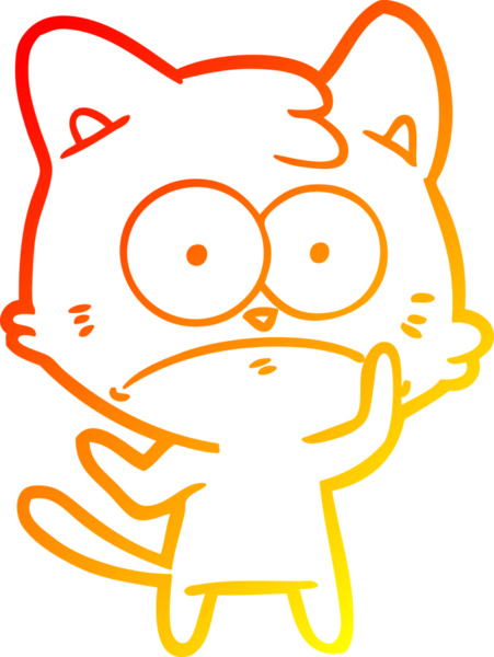 Bir insan tarafından çizilen çizgi film karakterinin sıcak gradyan çizimi