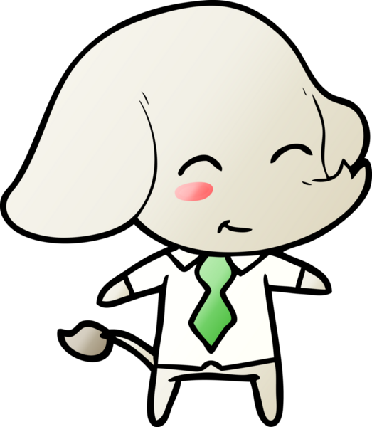 Bir insan tarafından çizilmiş şirin çizgi film patronu fil.