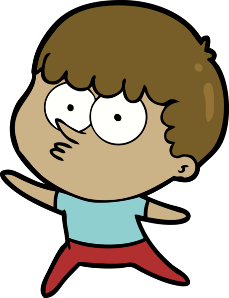 Bir insan tarafından çizilmiş çizgi film dansçısı çocuk.