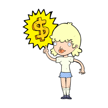 Bir insan tarafından çizilmiş para karikatürü.