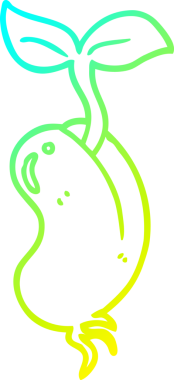 Bir insan tarafından çizilmiş bir çizgi film tohumu çizimi.