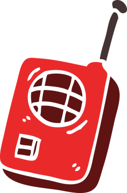 Bir insan tarafından çizilmiş karalama telsizi.