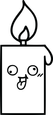 Bir insan tarafından çizilmiş mum çizimi.