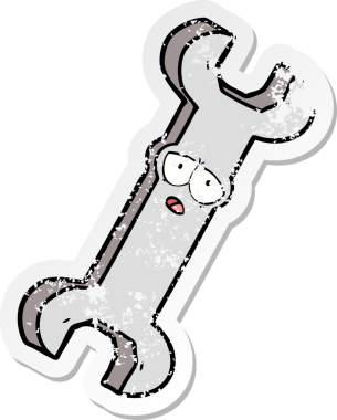 Bir insan tarafından çizilmiş çizgi film anahtarının sıkıntılı çıkartması.