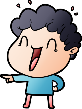 Bir insan tarafından çizilmiş mutlu bir adam.