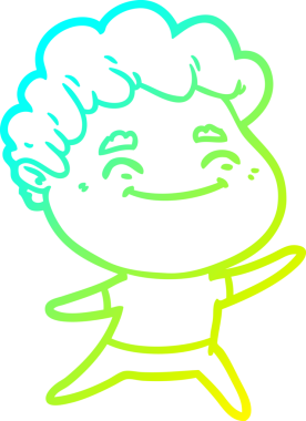 Bir insan tarafından çizilmiş karikatür cana yakın bir adamın çizimi.