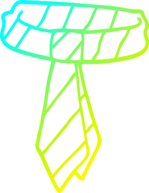 Bir insanın çizdiği karikatür ofis kravatının soğuk gradyan çizgisi.