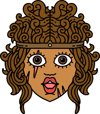 Retro Dövme Tarzı İnsan Barbar Karakteri