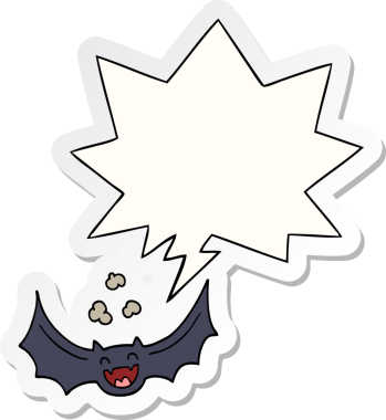 Bir insan tarafından çizilmiş konuşma balonu çıkartmalı çizgi film sopası.