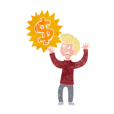 Bir insan tarafından çizilmiş para karikatürü.