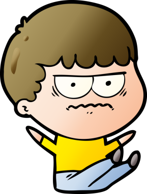 Bir insan tarafından çizilmiş rahatsız bir adam.