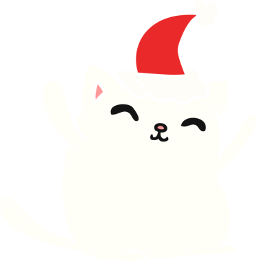 Bir insan tarafından çizilmiş kawaii kedisinin el çizimi karikatürü.