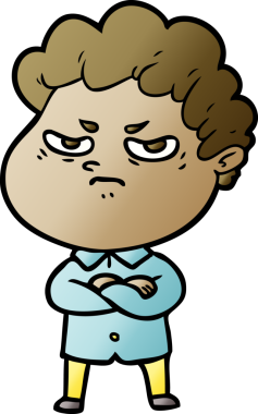 Bir insan tarafından çizilmiş kızgın bir adam.