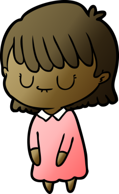 Bir insan tarafından çizilmiş karikatür kadın.