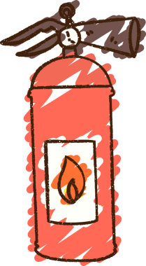 Yangın söndürücü Tebeşir Bir insan tarafından çizilen