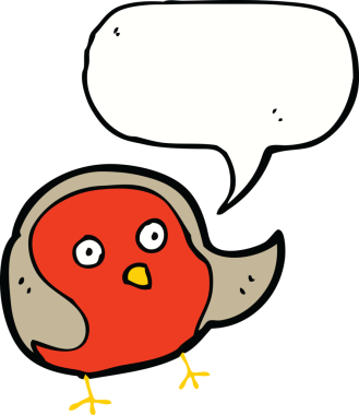 bir insan tarafından çizilmiş konuşma balonlu çizgi robin