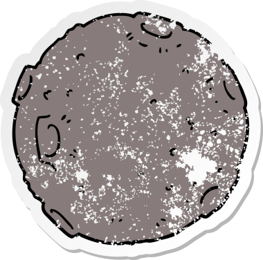 Bir insan tarafından çizilmiş karikatür ayının sıkıntılı çıkartması.