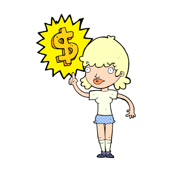 Bir insan tarafından çizilmiş para karikatürü.