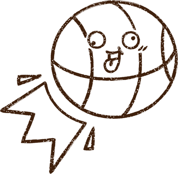 Basketbol Kömürü Bir insan tarafından çizilmiş