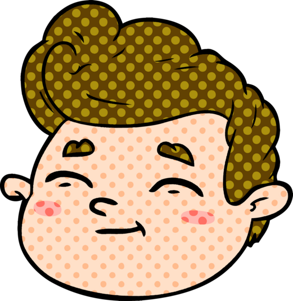 Bir insan tarafından çizilmiş erkek yüzü.