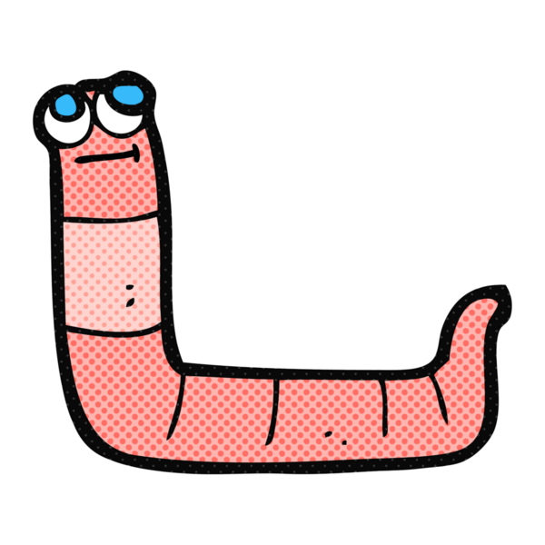 Bir insan tarafından çizilmiş serbest çizim solucan.