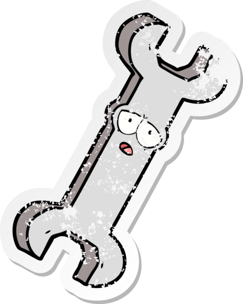 Bir insan tarafından çizilmiş çizgi film anahtarının sıkıntılı çıkartması.