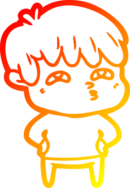 Bir insan tarafından çizilmiş, karikatür meraklısı bir adamın sıcak çizgi çizimi