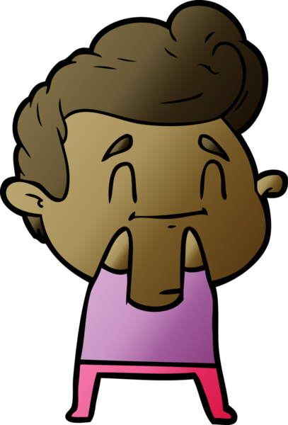 Bir insan tarafından çizilmiş mutlu çizgi film adamı.