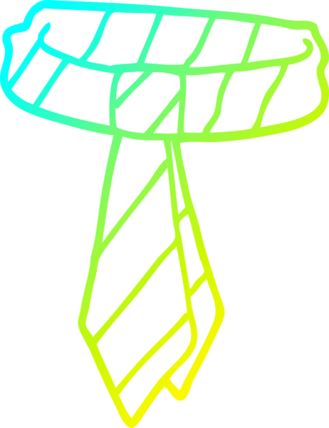 Bir insanın çizdiği karikatür ofis kravatının soğuk gradyan çizgisi.